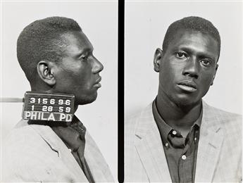 (AMERICAN CRIME) A group of more than 325 mugshots, all depicting men, from Philadelphia, Pennsylvania. 1947-59.